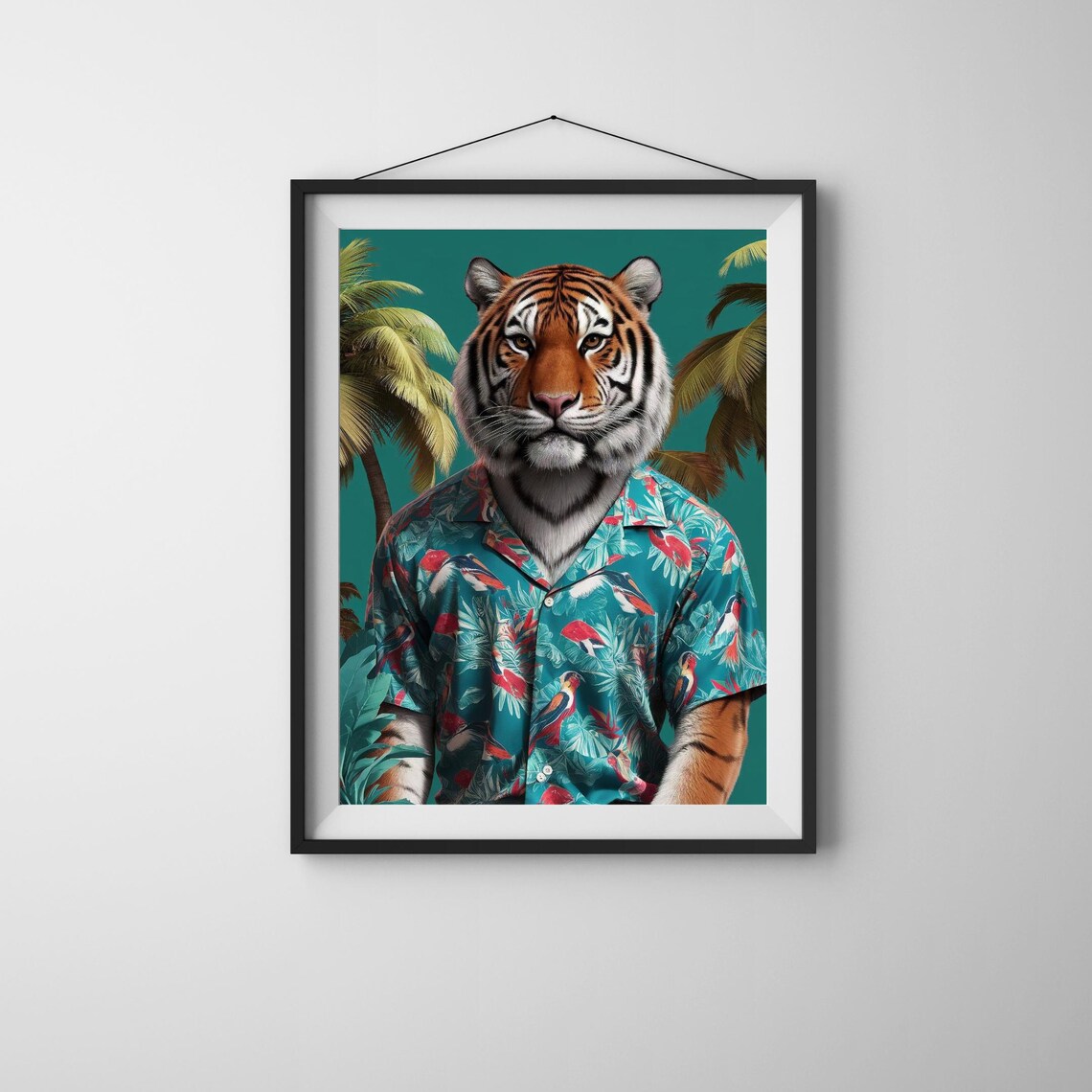 Tiger Animal Portrait, Modern Safari Art Print