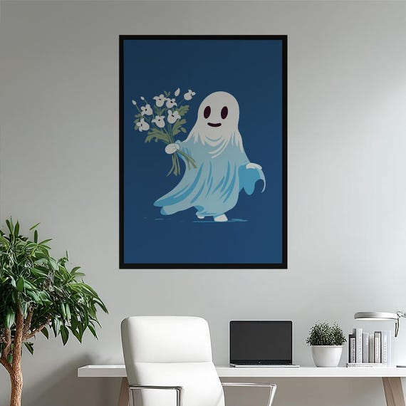 Charming With Flowers Matte Poster Whimsical Friendly Spirit Art Print Cute Ethereal Wall Decor For Bedroom Dorm Room