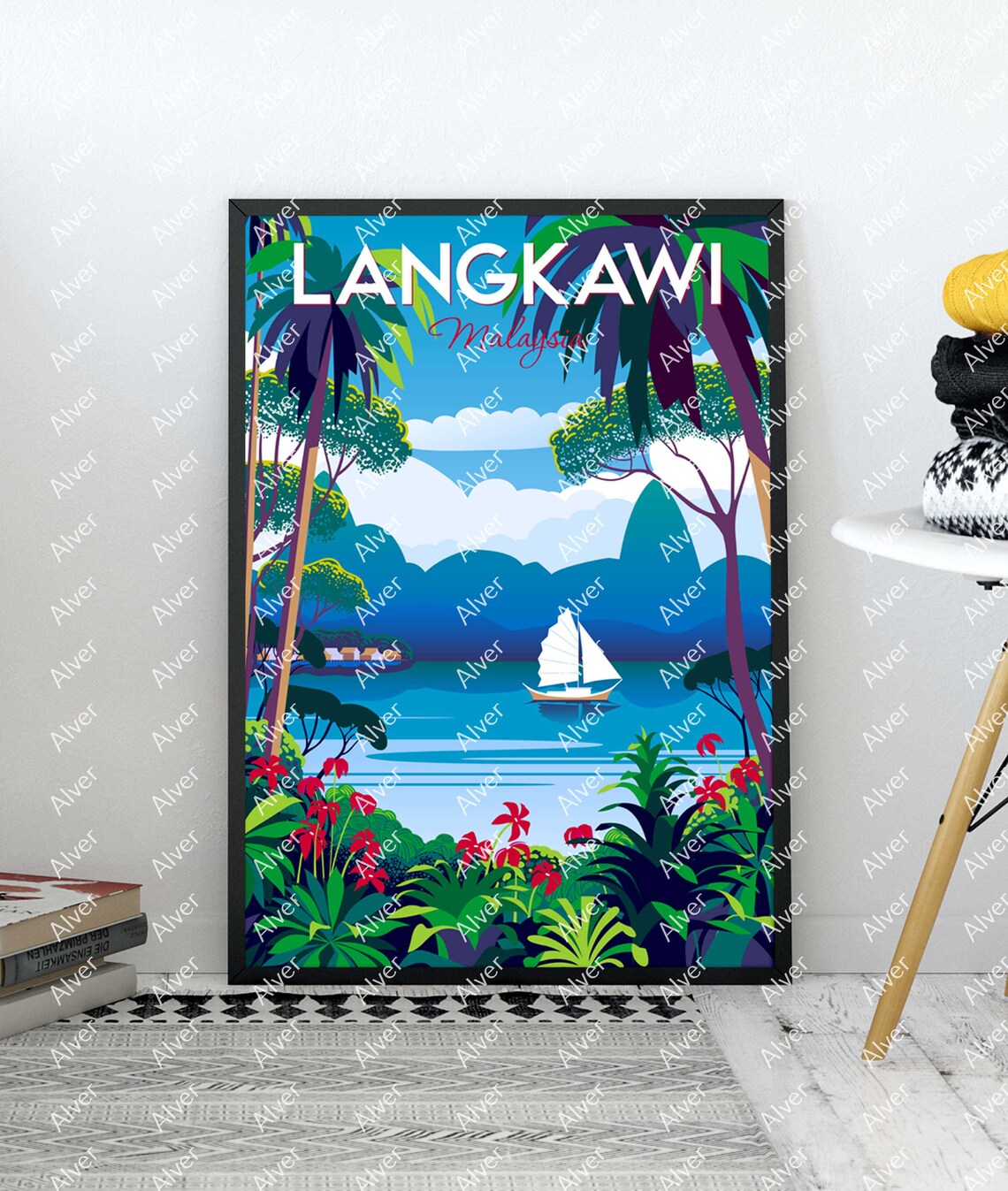 Langkawi Poster Malaysia Poster Tropical Travel Print Malaysia Wall Art Unframed - Image 2
