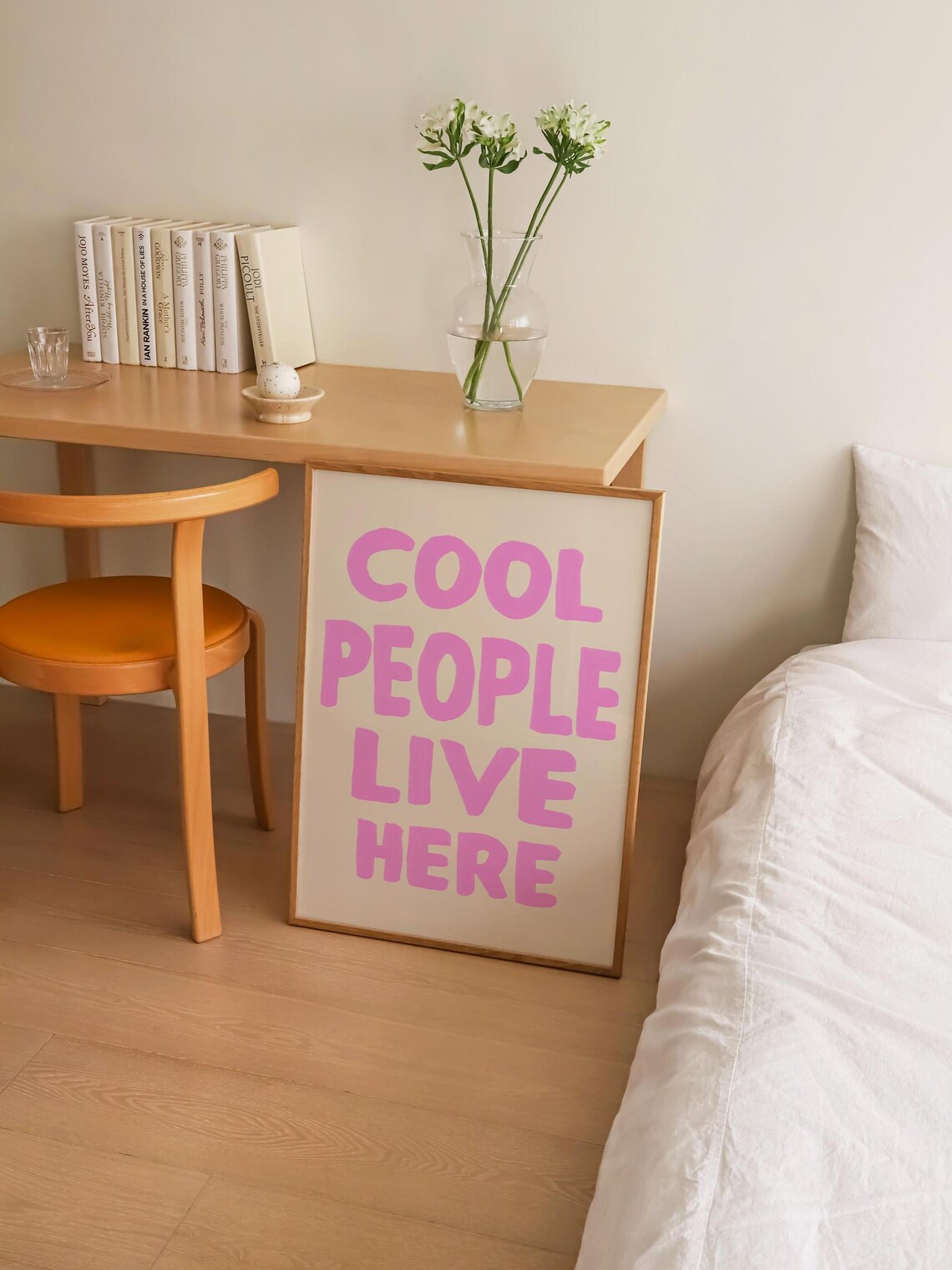Cool People Live Here Print Typography Poster Modern Home Decor Minimalist Print Hand Drawn Sketch Quote Poster Entryway Wall Art - Image 3