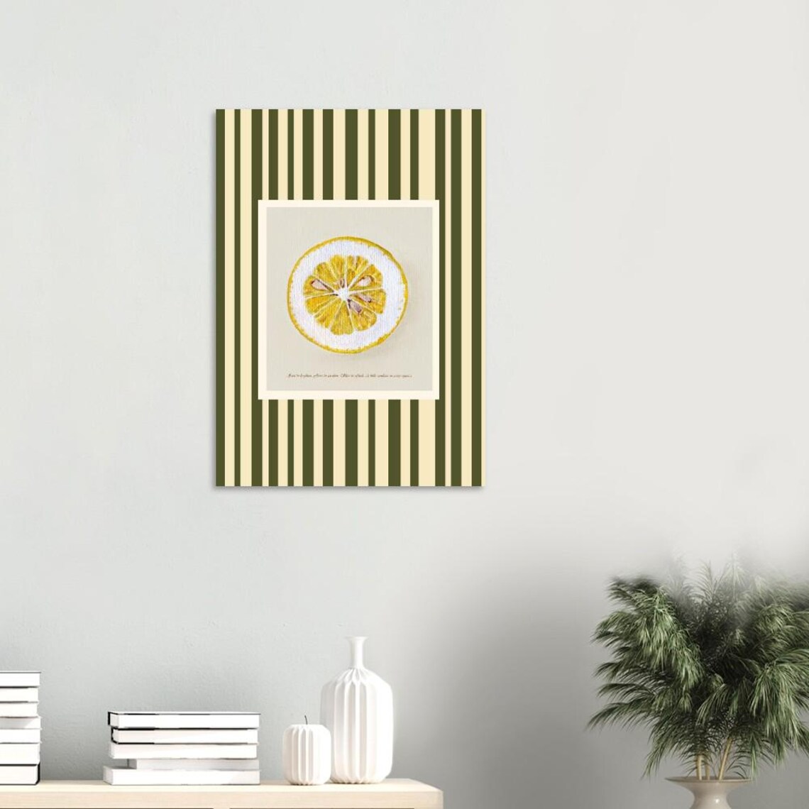 Artistic Lemon Painting, Kitchen Farmhouse Decor - Image 3
