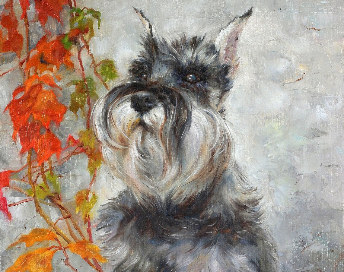 Custom Pet Portrait From Photo, Oil Painting