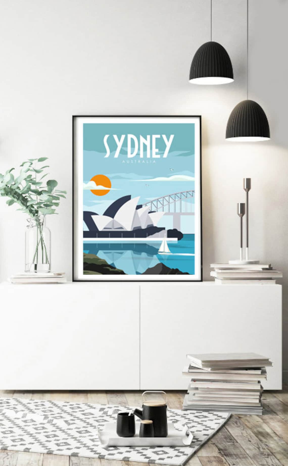 Sydney Retro Travel Poster, Australia Travel Art - Image 3