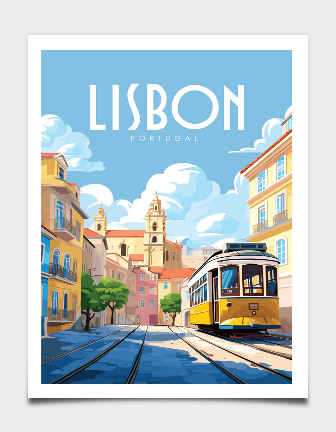 Lisbon Retro Travel Poster, Portugal Wall Art - Image 4