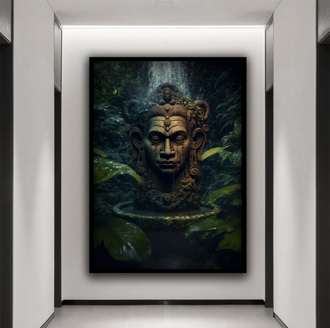 Buddha Statue Print Wall Decor Sculpture Decor Ready To Hang Framed Painting Ancient Sculpture Art Print On - Image 2