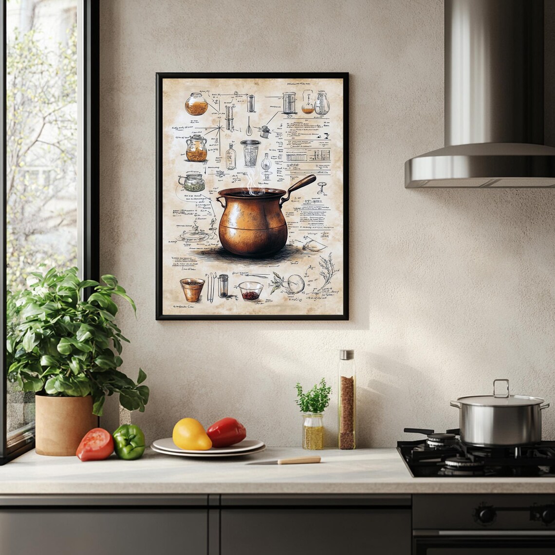 Scientific Witchery Art Print Kitchen Witchery Poster Kitchen Witch Art Print Magic Knowledge Art Gifts Home Decor - Image 2