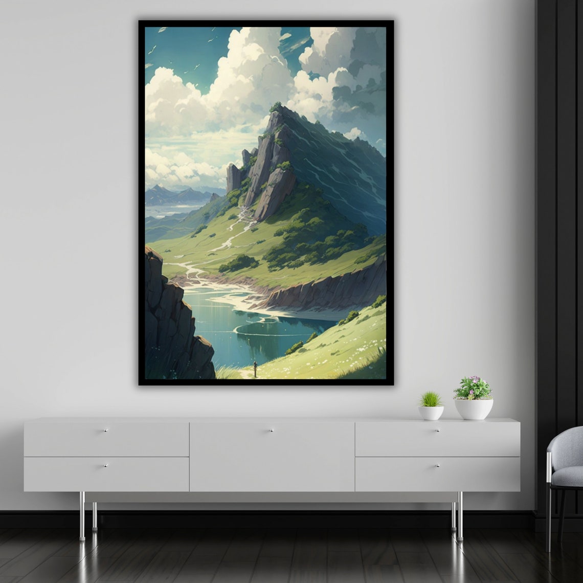 Scenic Mountain Landscape Wall Art Ready To Hang Nature Print Decor Mountain Artwork Home Wall Decor - Image 5