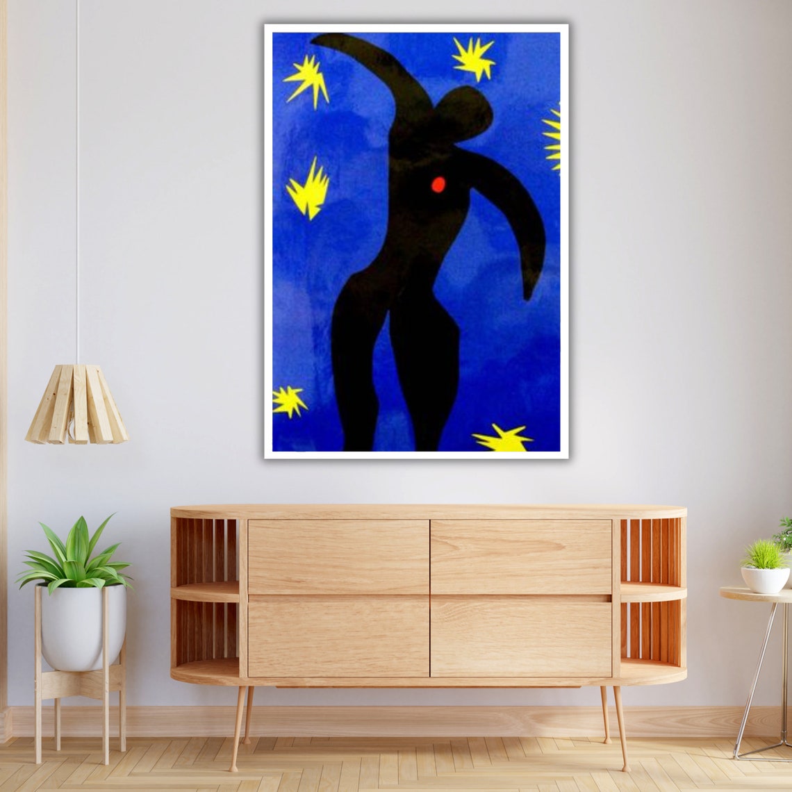 Matisse Icarus Falling Figure Blue Night Stars Cut Out Art Print - Image 4
