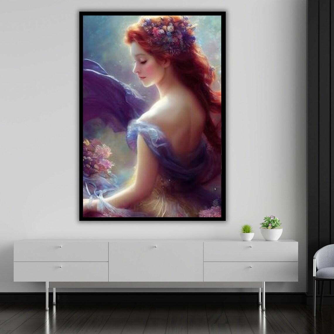 Fairy Girl Whimsical Nursery Decor Art Print - Image 4