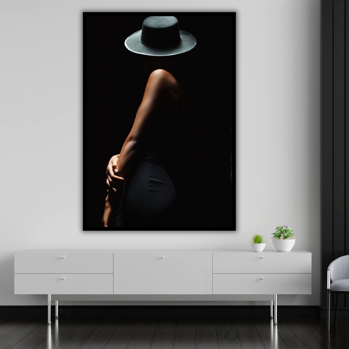 Black Hat Dance Figure Wall Art Ready To Hang Ballet Dancer Decor Black Dance Art Dance Studio Decor Dance Lover Gift - Image 5