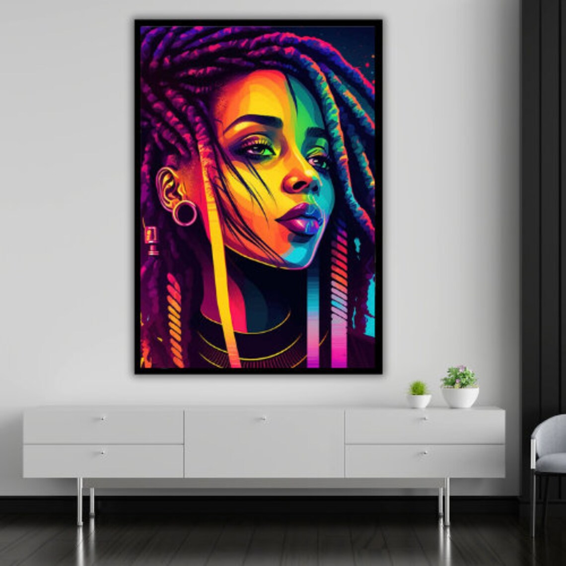 African Beauty Wall Art Ready To Hang African Decor Wall Hanging Nature Art Wall Decor - Image 3