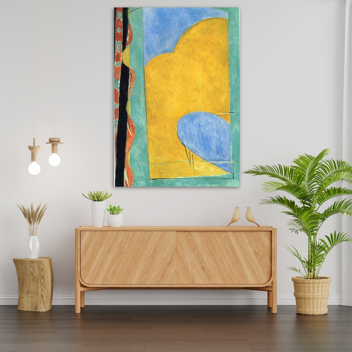 Modernist Yellow Window Abstract Colorful Minimalist Matisse Style Art Print - Image 3