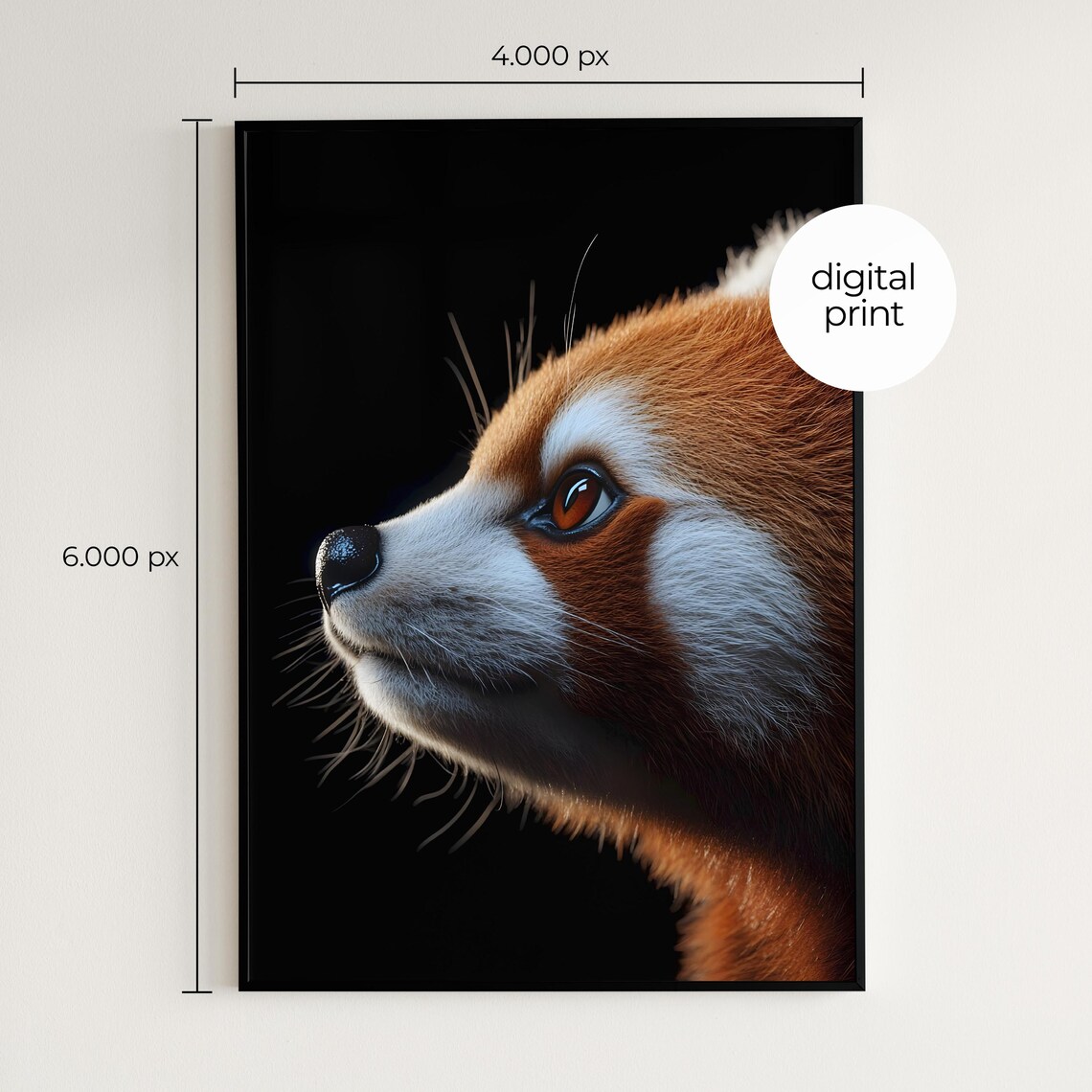 Red Panda Photo Poster, Minimal Modern Wildlife - Image 2