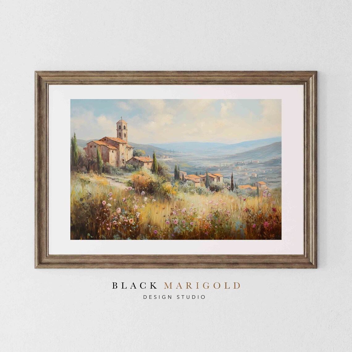 Chapels Vista Vintage Oil Painting Art Print - Image 2