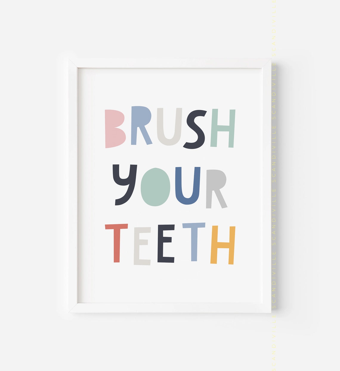 Hang Your Towel Colorful Playful Kids Bathroom Sign Poster Decor - Image 2