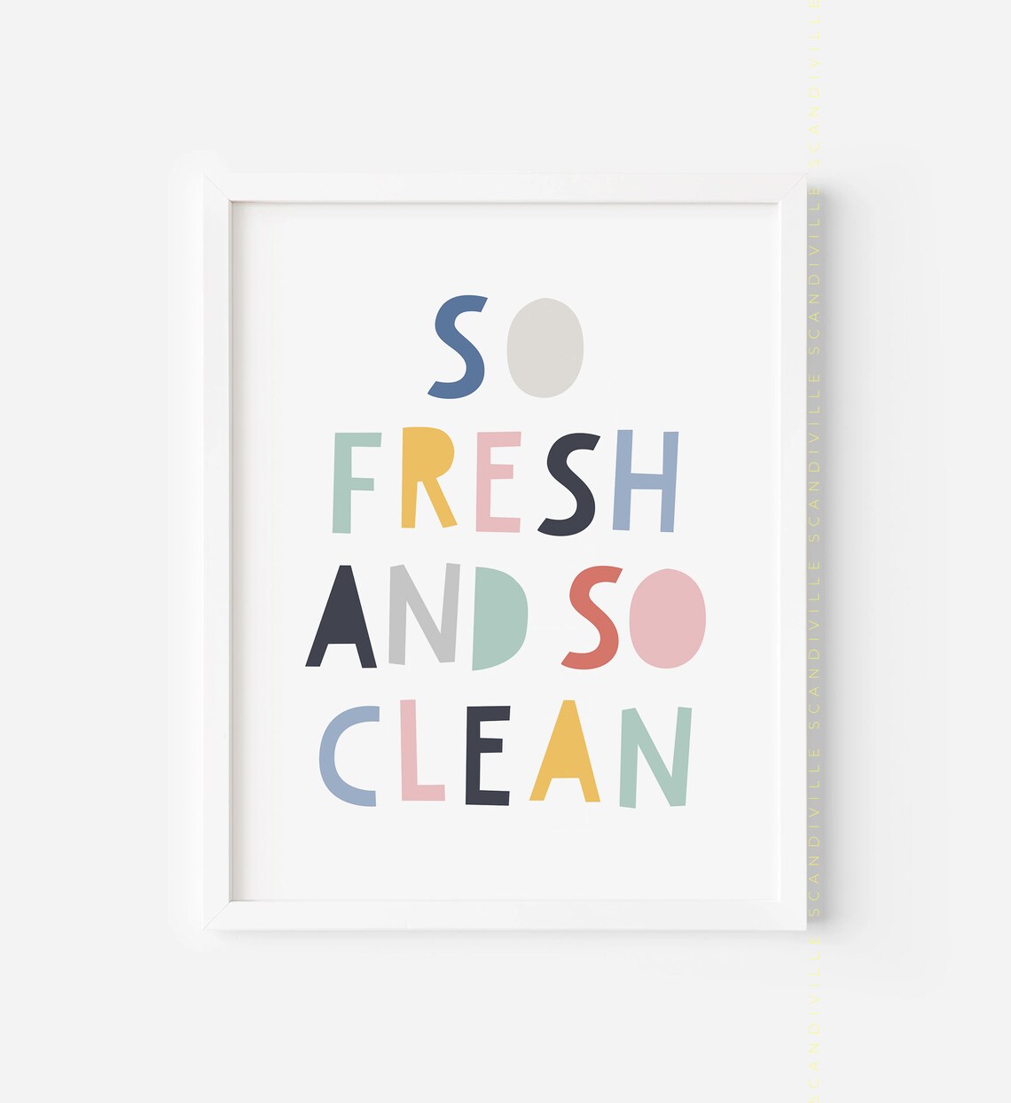 So Fresh And So Clean Kids Bathroom Rules Art Print - Image 3