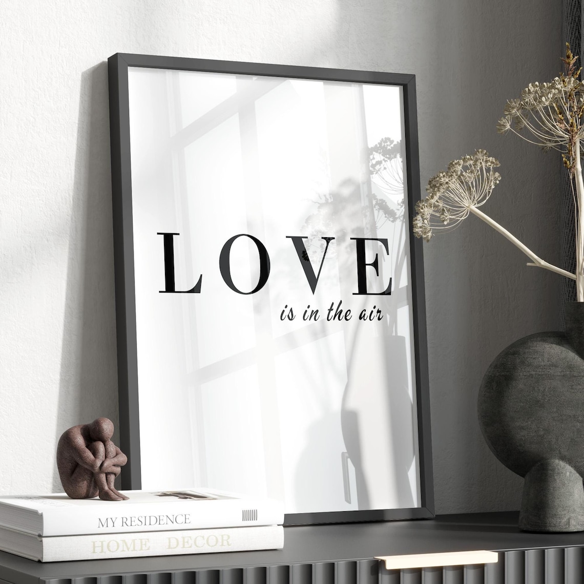 Love Is In The Air, Minimalist Quote Art Print