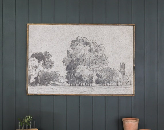 Trees Sketch Wall Art Black And White Living Room Wood Sign Tree Wall Art Wood Signs Signs For Home Extra Large Art B38