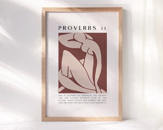 Proverbs 31 She Is Clothed In Strength And Dignity Matisse Art Print