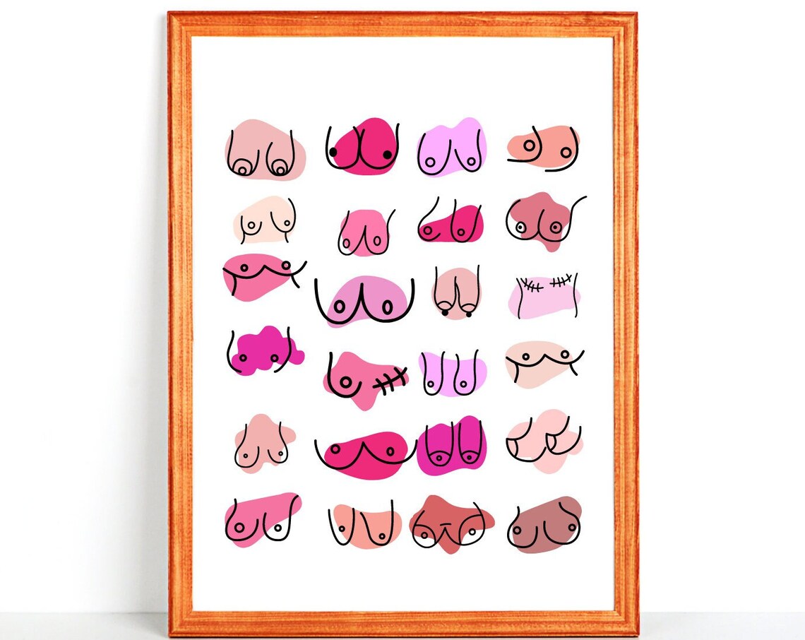 Line Art Nude Boobies Feminist Equality Art Print - Image 3
