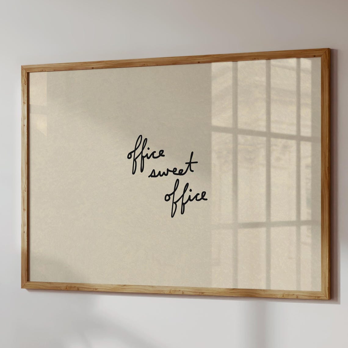 Office Sweet Office Handwritten Script Minimalist Desk Decor Poster