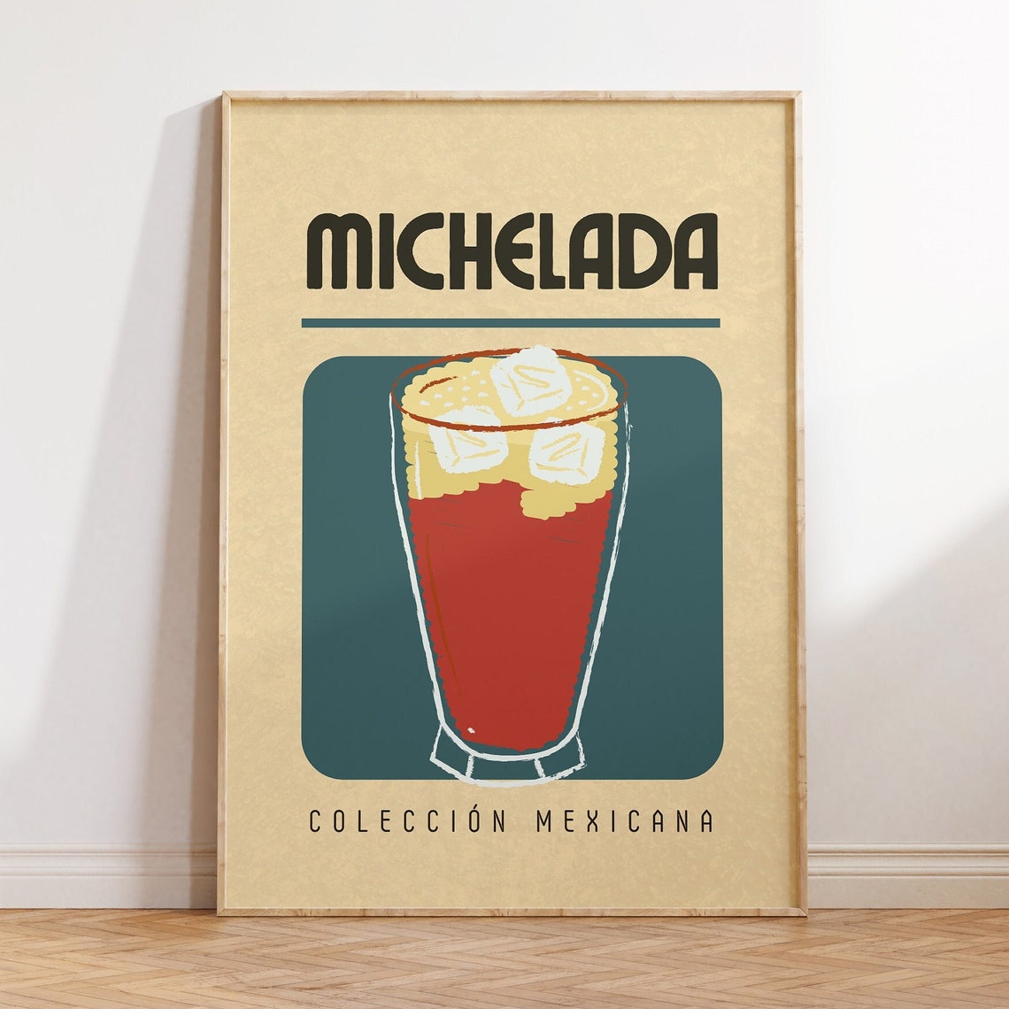 Bold Michelada Coleccion Mexicana Retro Cocktail Happy Hour Poster