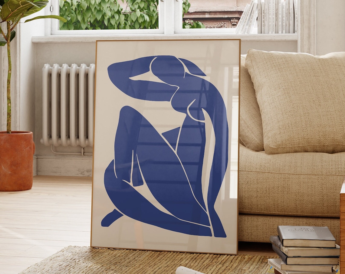 Henri Matisse Nude Woman Line Art Poster