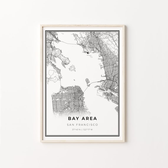 San Francisco Bay Area City Map Art Print
