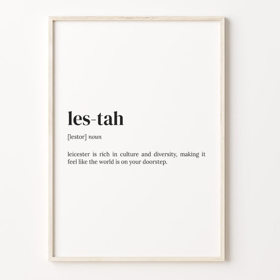 Les Tah Definition Print Dictionary Poster Quote Wall Art Motivational Art Motivatiional Gift Motivational Quote C17 271
