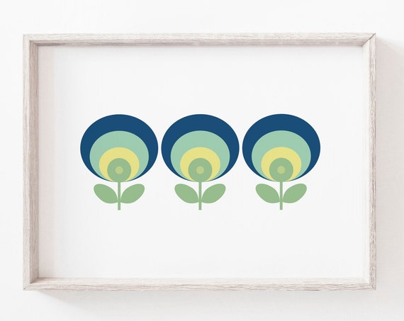 Scandinavian Minimalist Flower Art Print