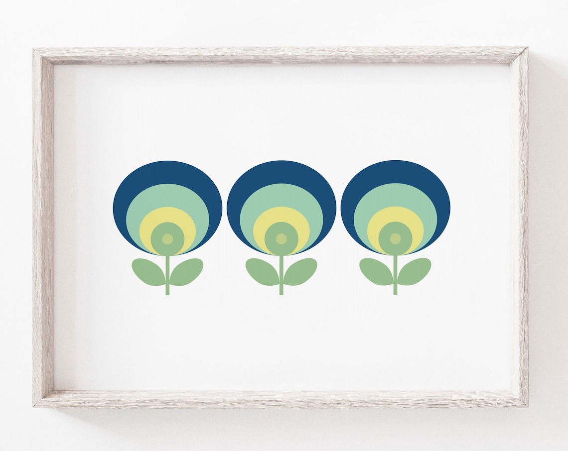 Scandinavian Minimalist Flower Art Print