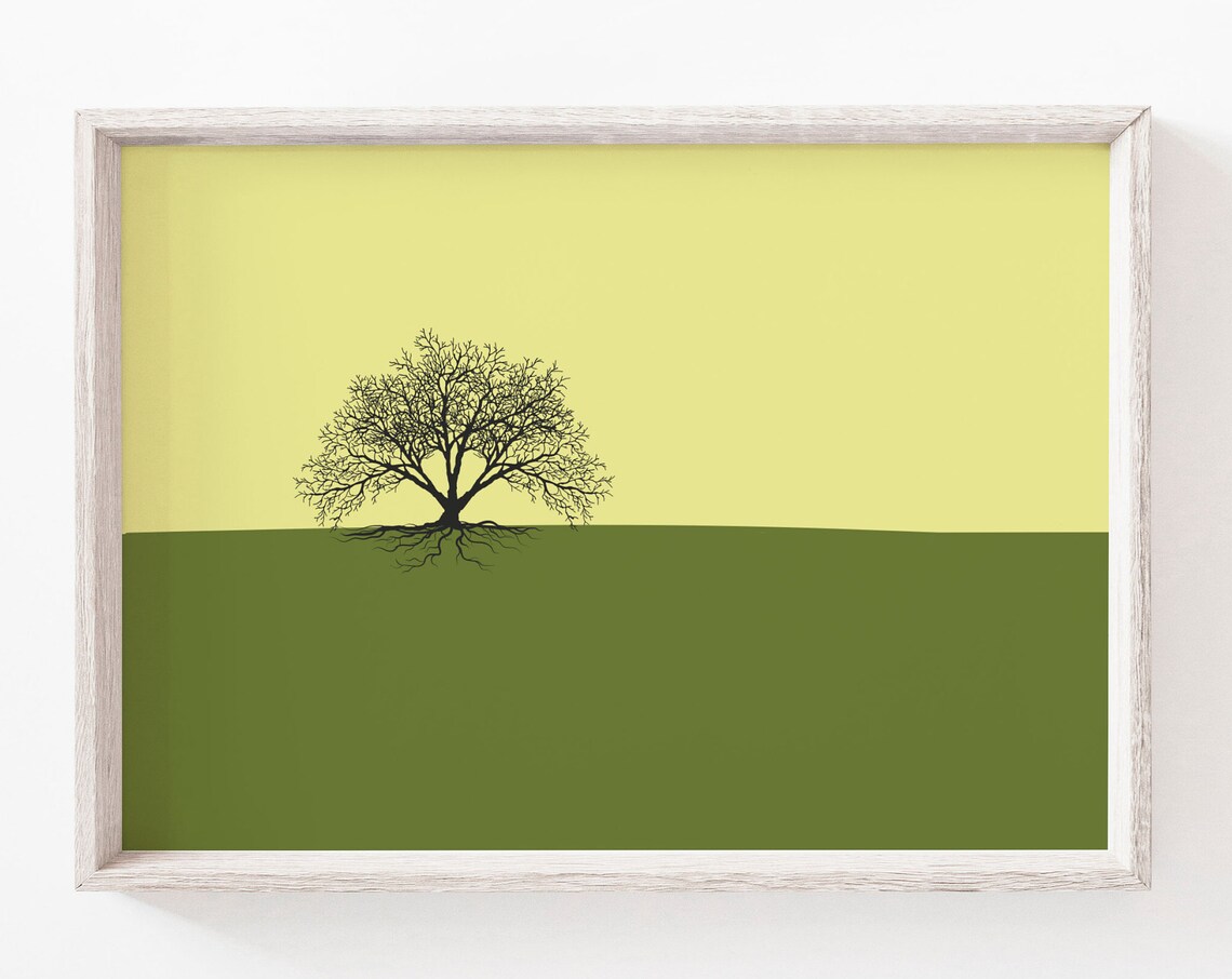 Tree Minimalist Scandinavian Modern Art Print