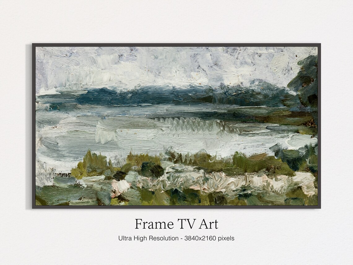 Abstract Oil Landscape for Frame TV Art Print