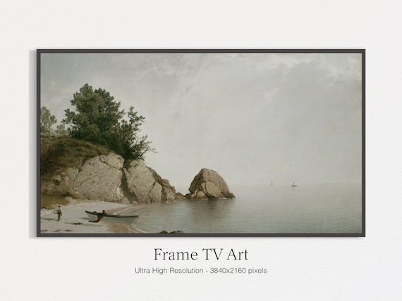Lake Landscape Painting Art Print, Nature Decor