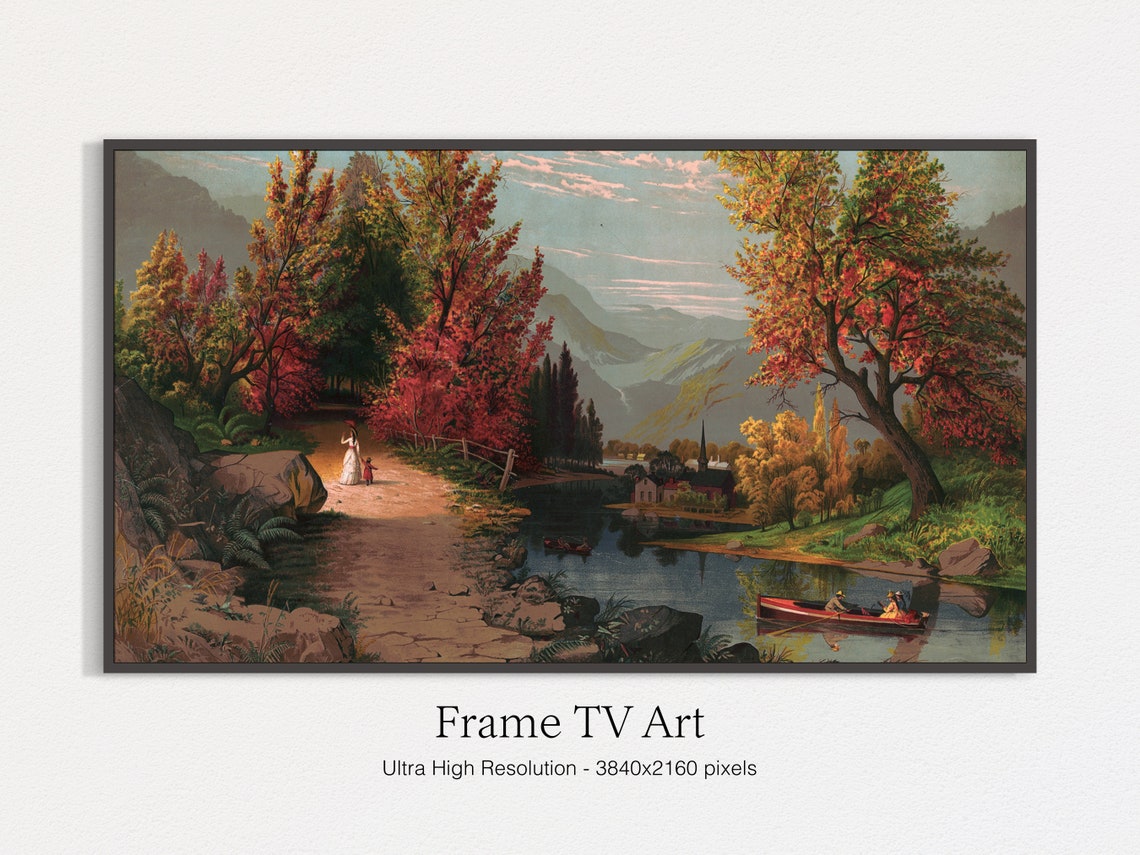 Autumn Fall Painting, Frame TV Art