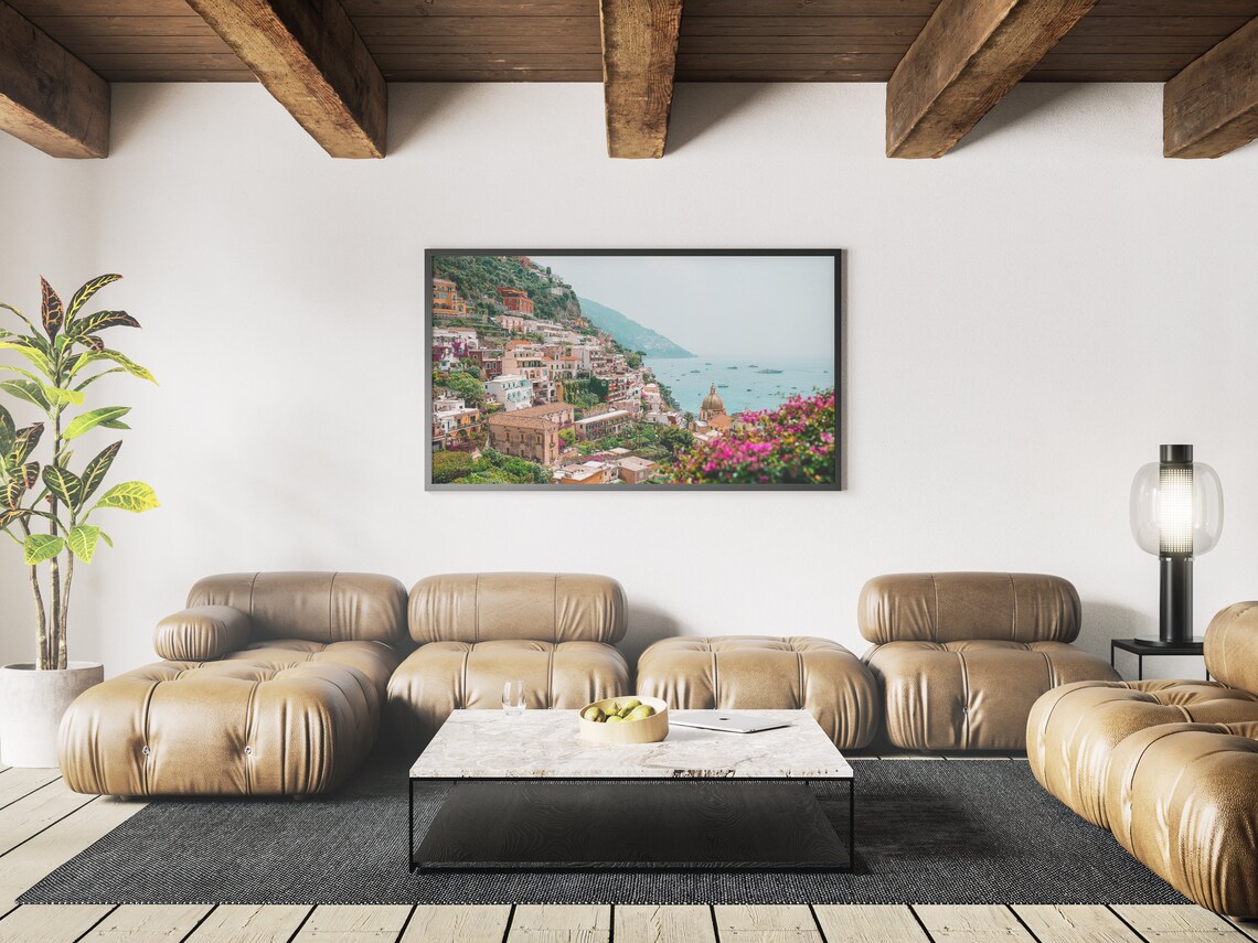 Vintage Italian Landscape, Positano Travel Poster - Image 3