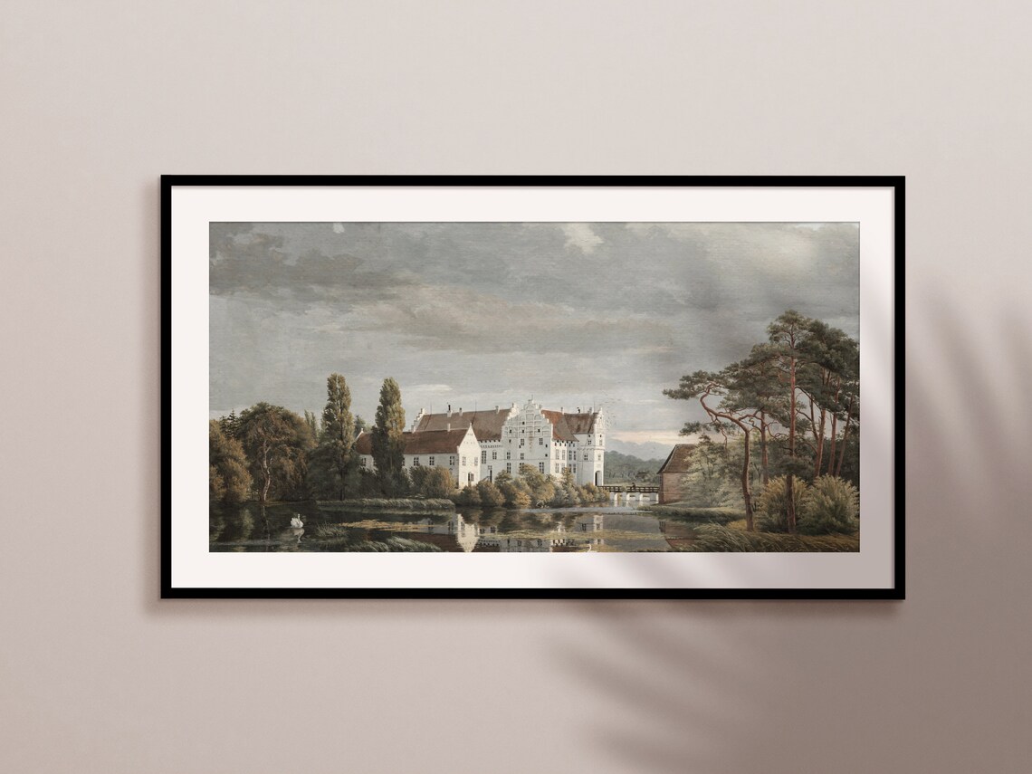 Vintage Landscape Painting Art Print, Retro Decor - Image 2