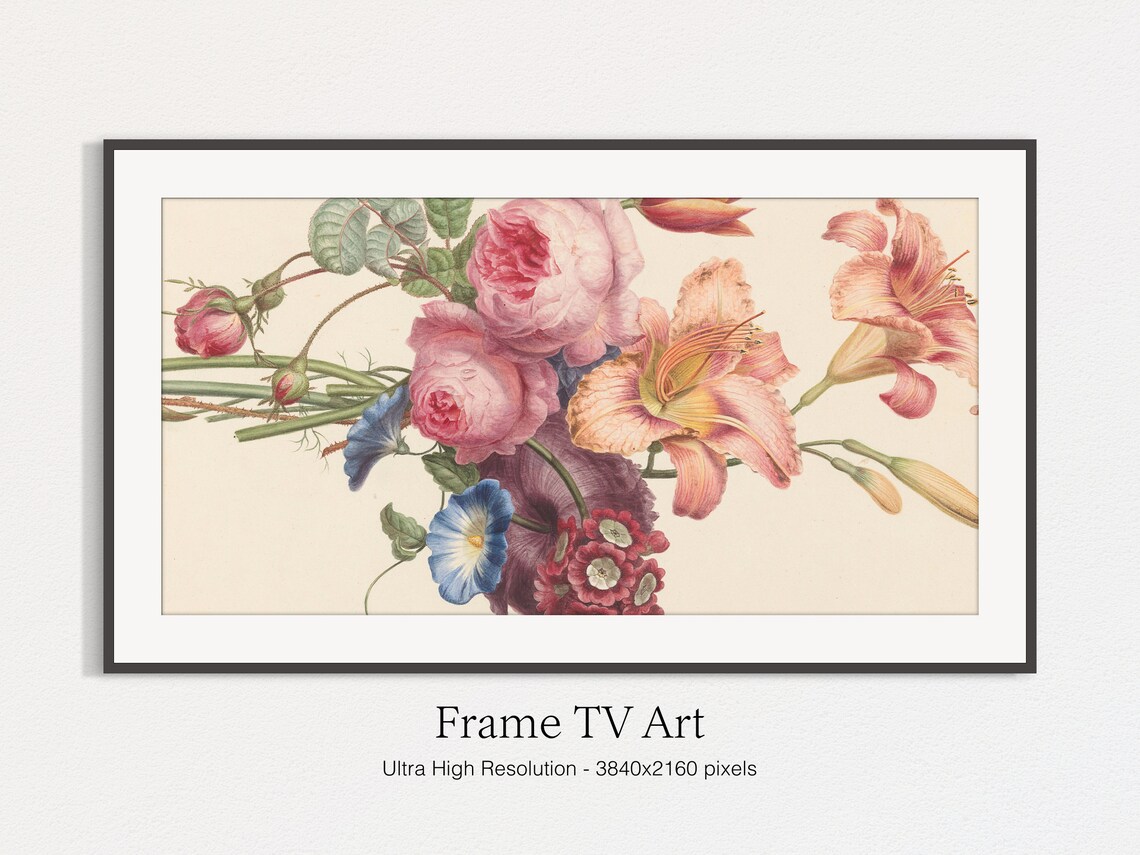 Spring Flowers Still Life, Vintage Roses Art Print - Image 5