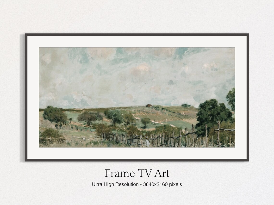 Vintage Landscape Painting, Abstract Modern - Image 5