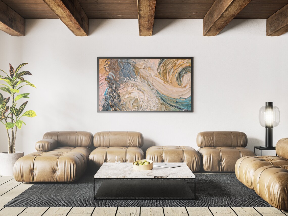 Frame TV Abstract Spring Oil Painting Art Print - Image 3