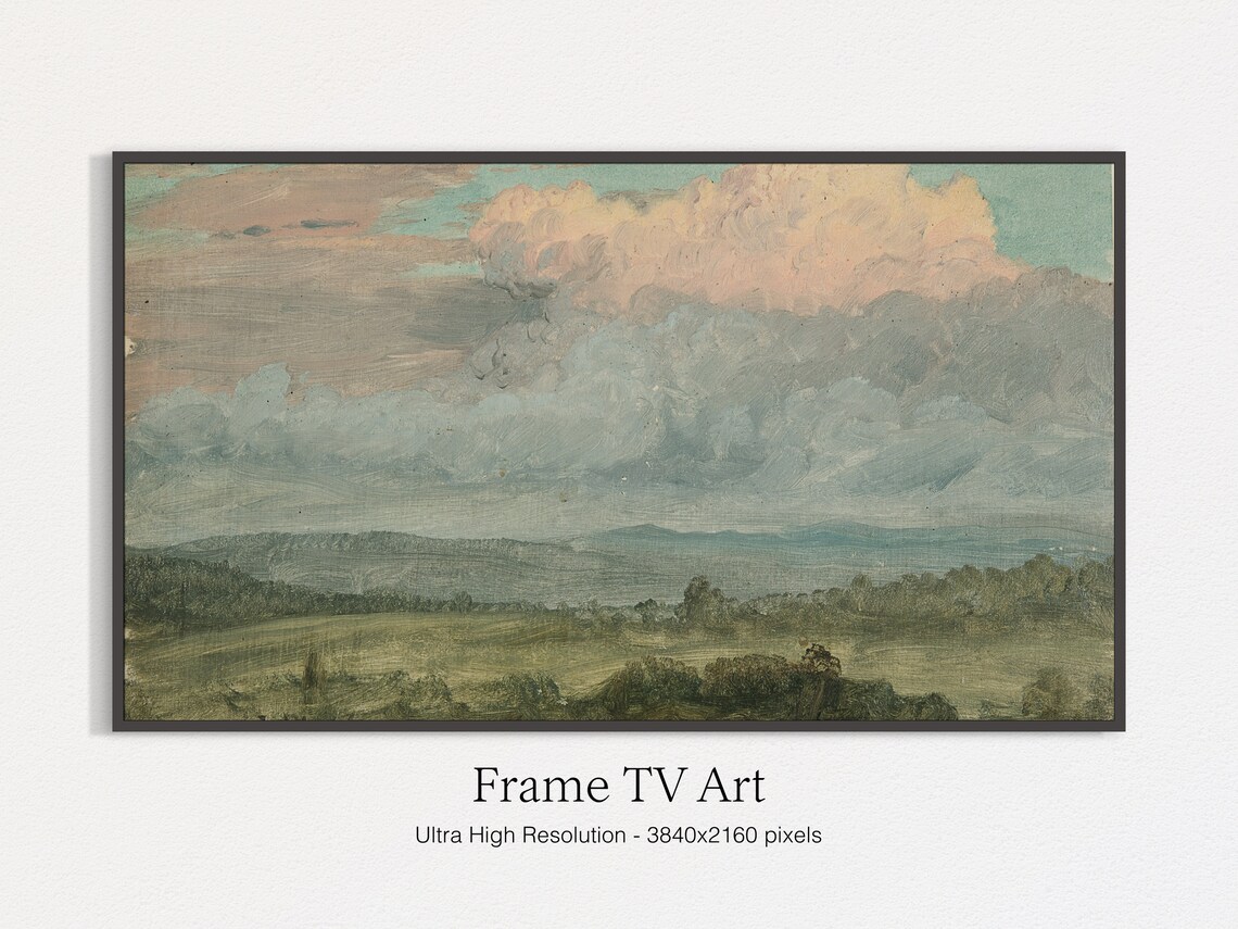 Vintage Landscape Oil Painting Art Print