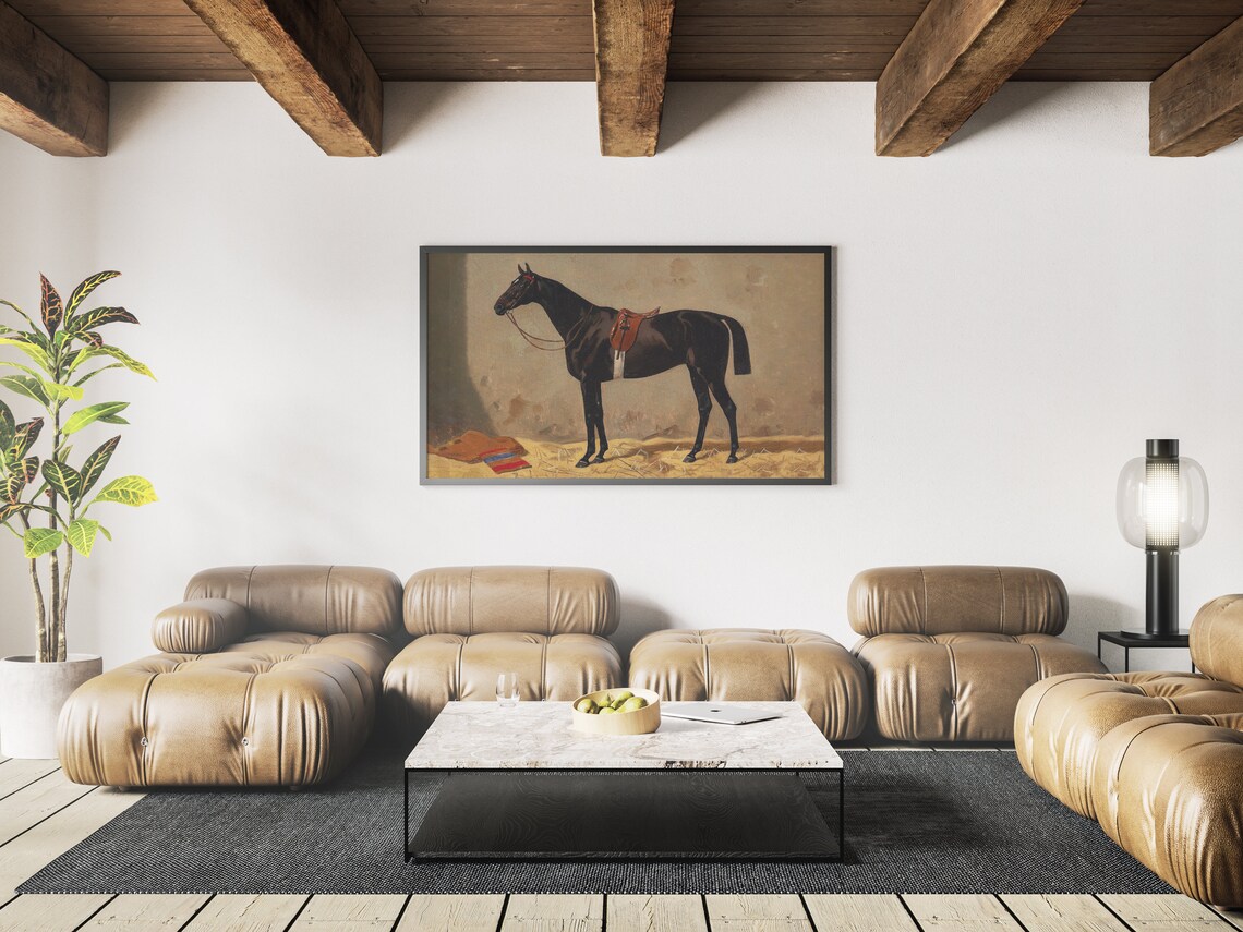 Vintage Horse Painting Art Print, Horses & Farm - Image 4