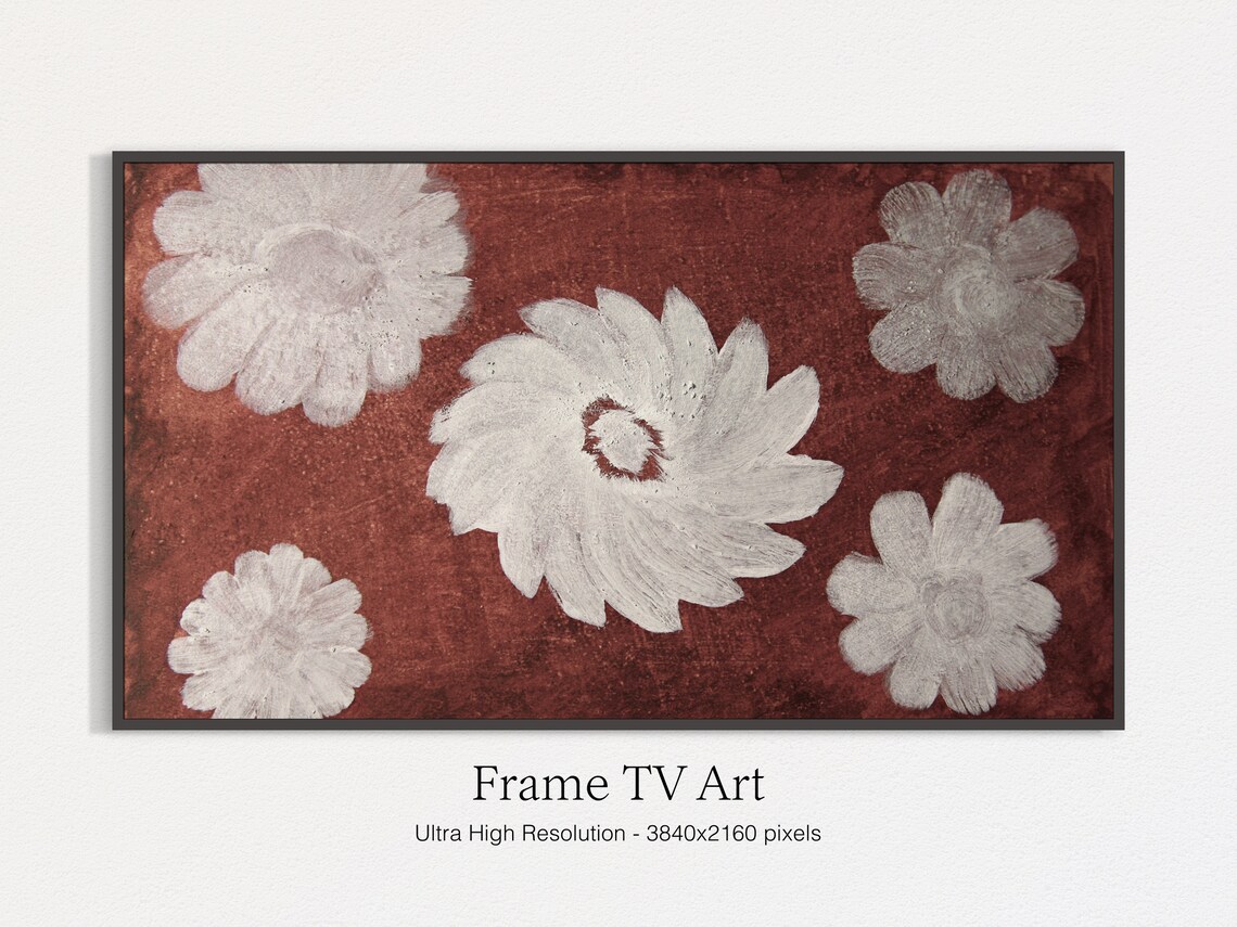 Vintage Abstract Flower Pattern, Art Print