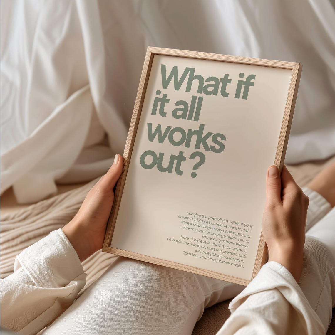 What If It All Works Out Motivational Art Print - Image 4