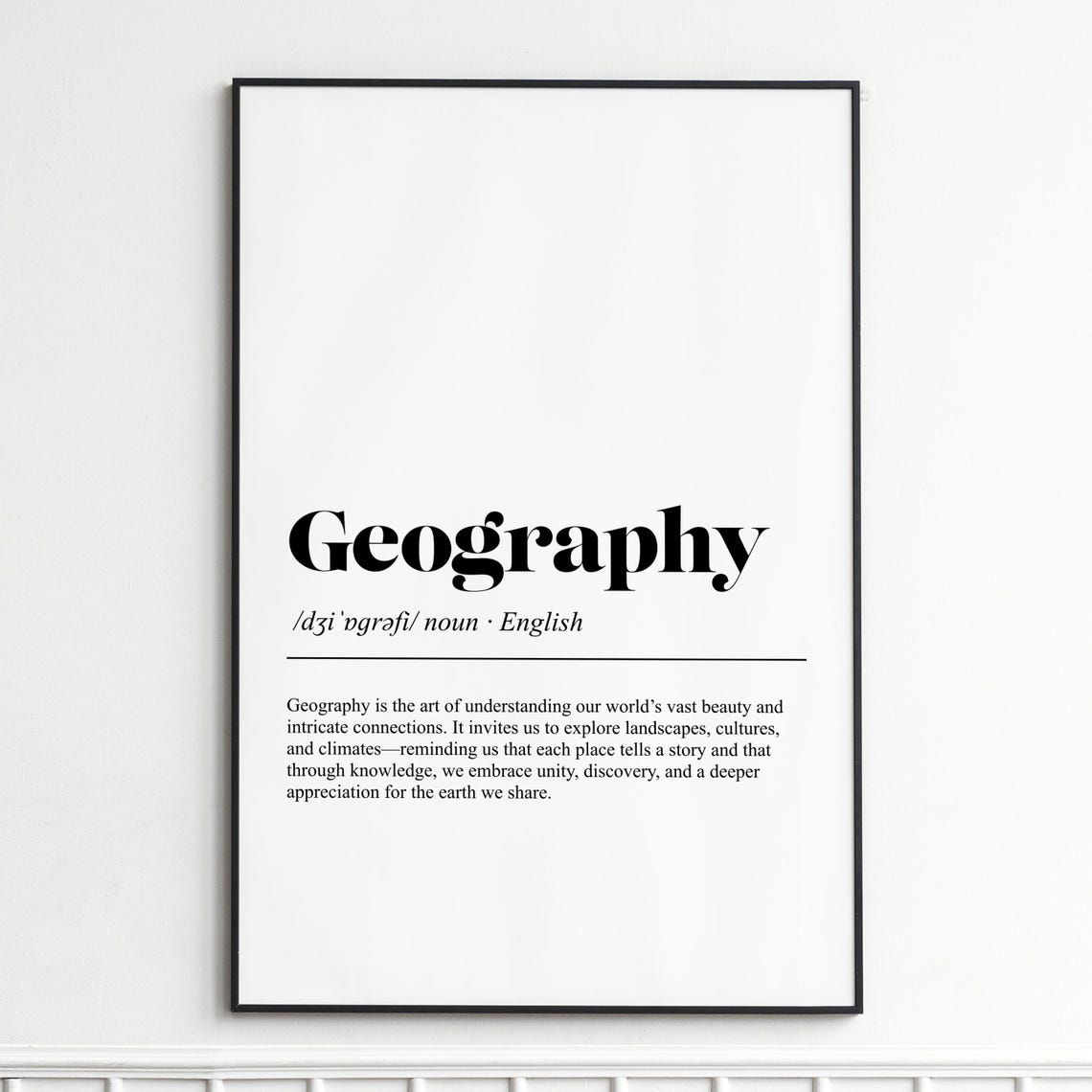 Geography Definition World Exploration Word Art Typography Poster