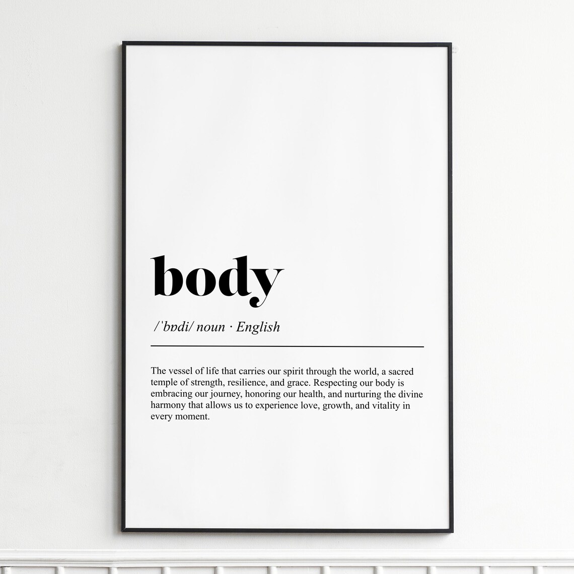 Body Vessel Of Life Sacred Divine Temple Wellness Word Poster