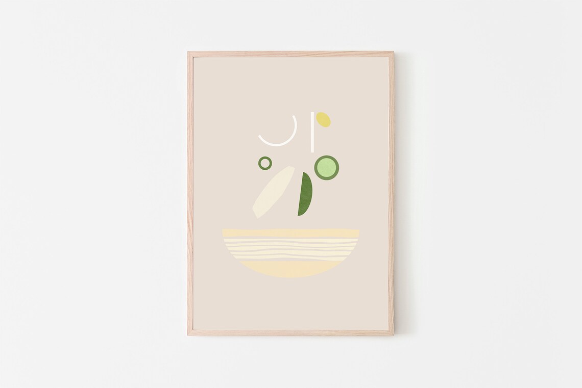 Pho Ga Vietnamese Chicken Soup Art Print, Asian Modern