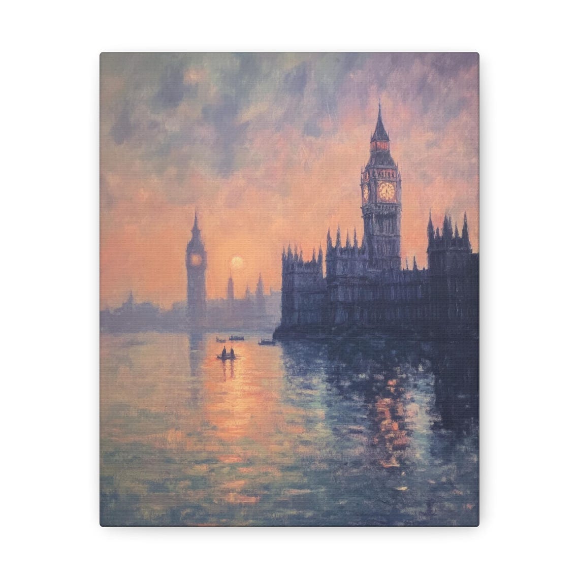 Inspired By Claude Monets The Houses Of Parliament Sunset Wall Art Print Sunset Wall Art Vintage Wall Decor Monet Print - Image 3