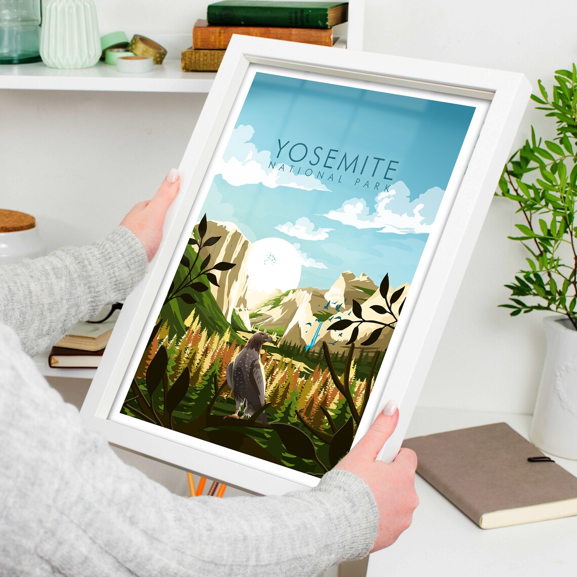 Yosemite Travel Poster, Modern Landscape Print - Image 4