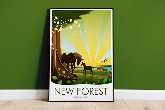 New Forest Art Print, Nature Landscape
